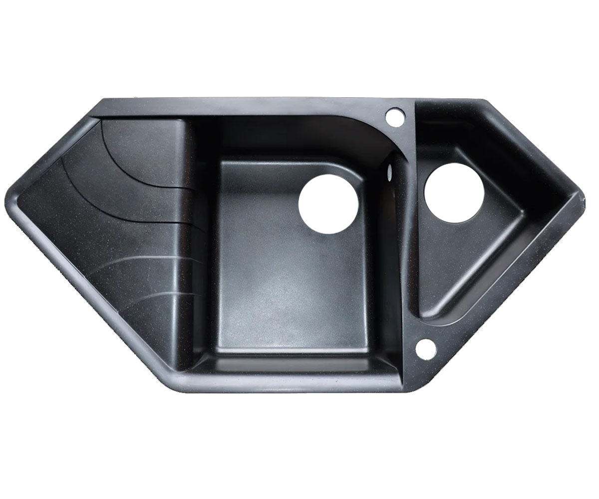 Мийка кутова BORGIO  TRZ-1000X500 BLACK TRZ-1000X500 BLACK