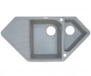Мийка кутова BORGIO  TRZ-1000X500 GRAY STONE