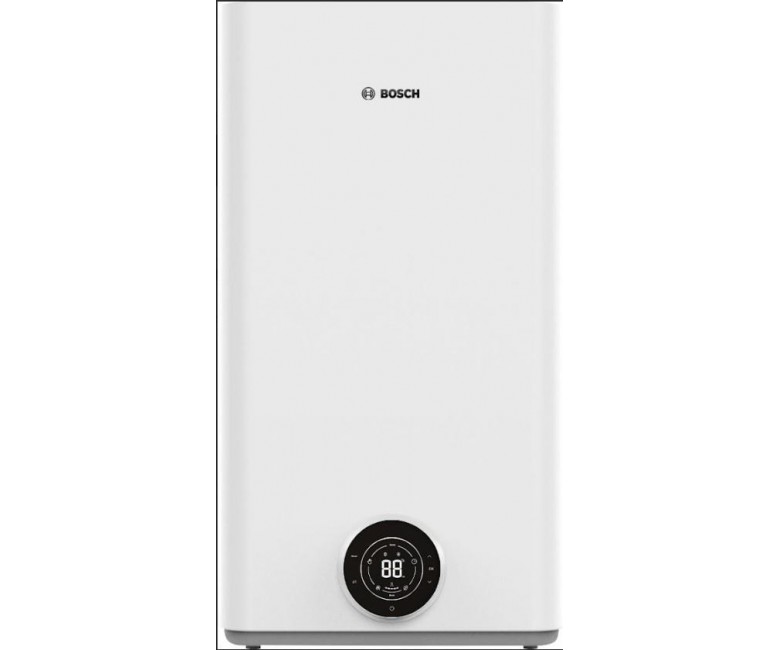 Водонагрівач електр. BOSCH плаский слім Tronic 4500, 80л, 1.5кВт, ун. монтаж, електр. кер-ння, B, білий BOSCH  7736507298 7736507298