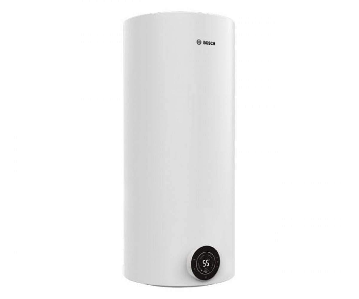 Водонагрівач електр. BOSCH круглий Tronic 4000T, 120л, 2кВт, сухий тен, вертикальний монтаж, електр. кер-ння, B, білий BOSCH  7736507579 7736507579