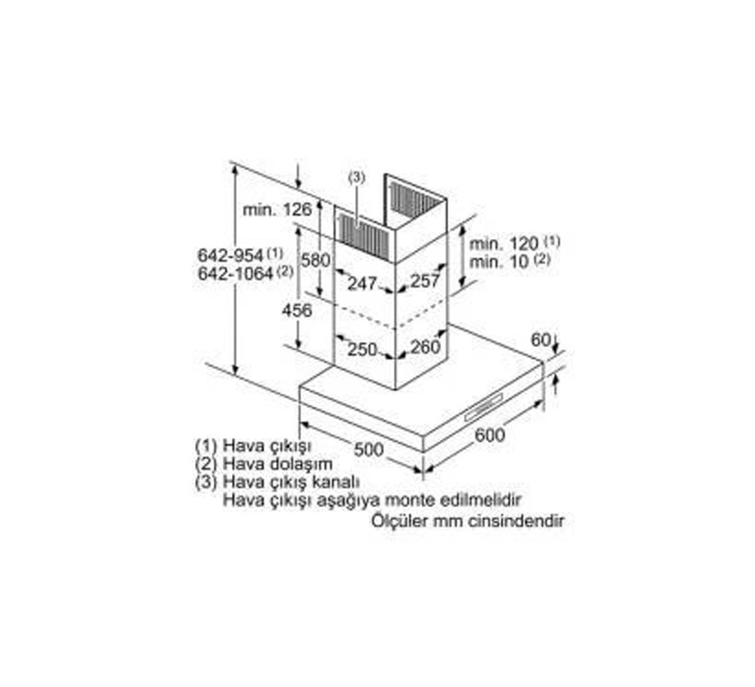 Т-образная вытяжка  DWB06W452EU:Чертеж 