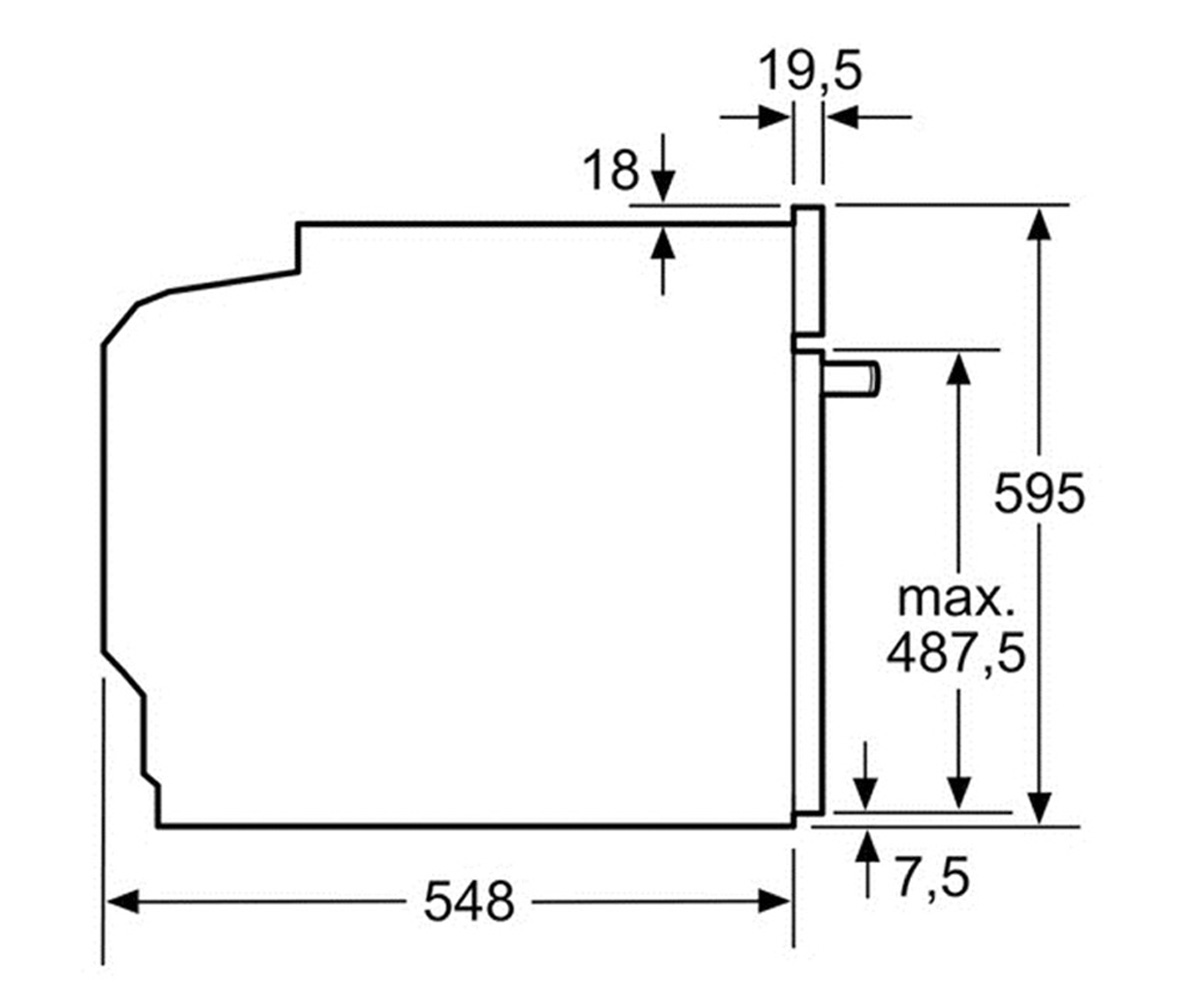 Электрический духовой шкаф  HBG6764S1EU:Чертеж 