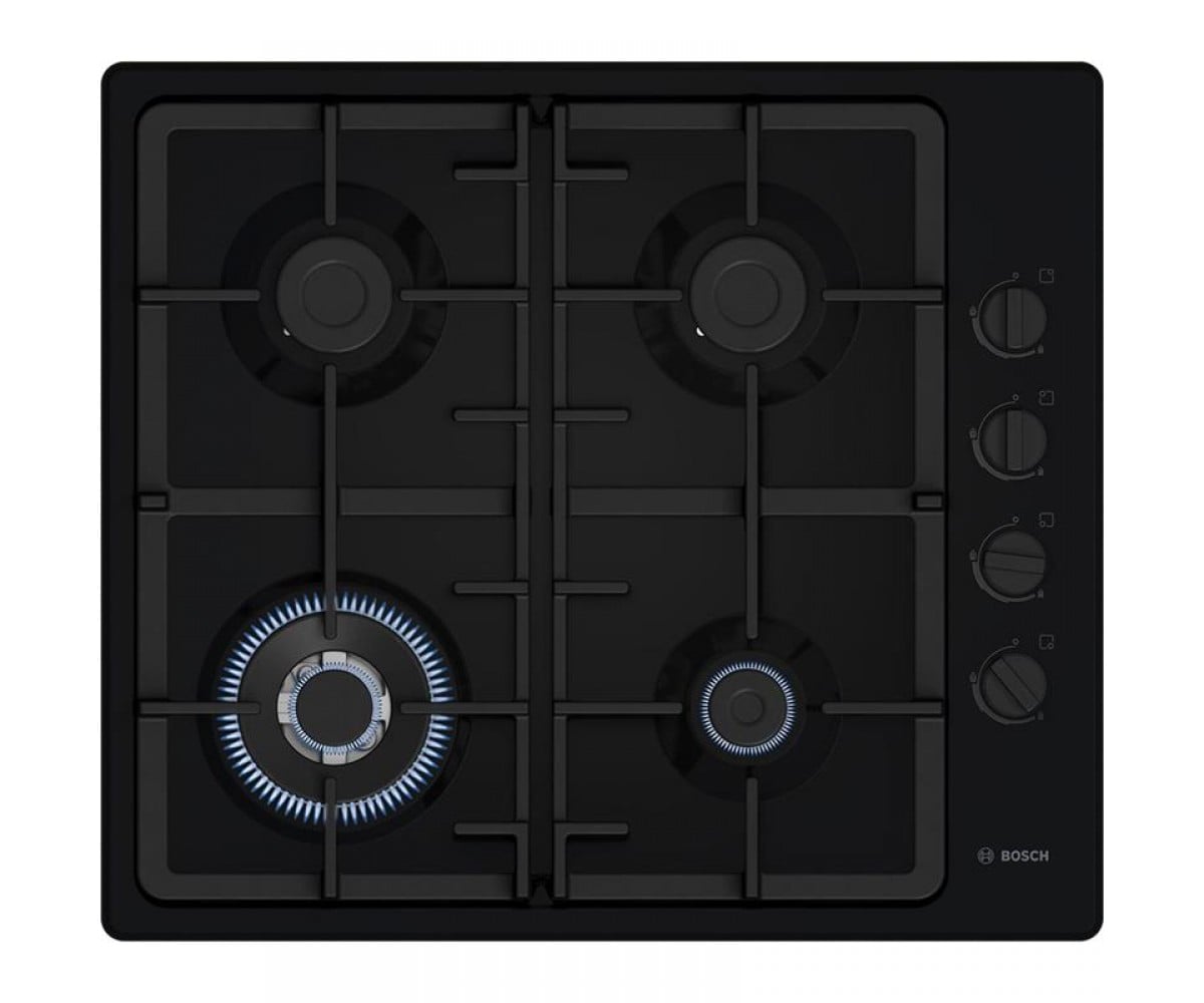 Варильна поверхня Bosch газова, 60см, чавун, WOK,чорний BOSCH  PBH6C6K90R PBH6C6K90R