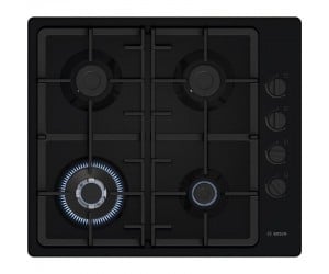 Варильна поверхня Bosch газова, 60см, чавун, WOK,чорний BOSCH  PBH6C6K90R