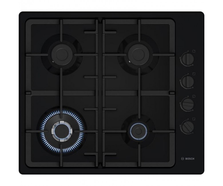 Варильна поверхня Bosch газова, 60см, чавун, WOK,чорний BOSCH  PBH6C6K90R PBH6C6K90R