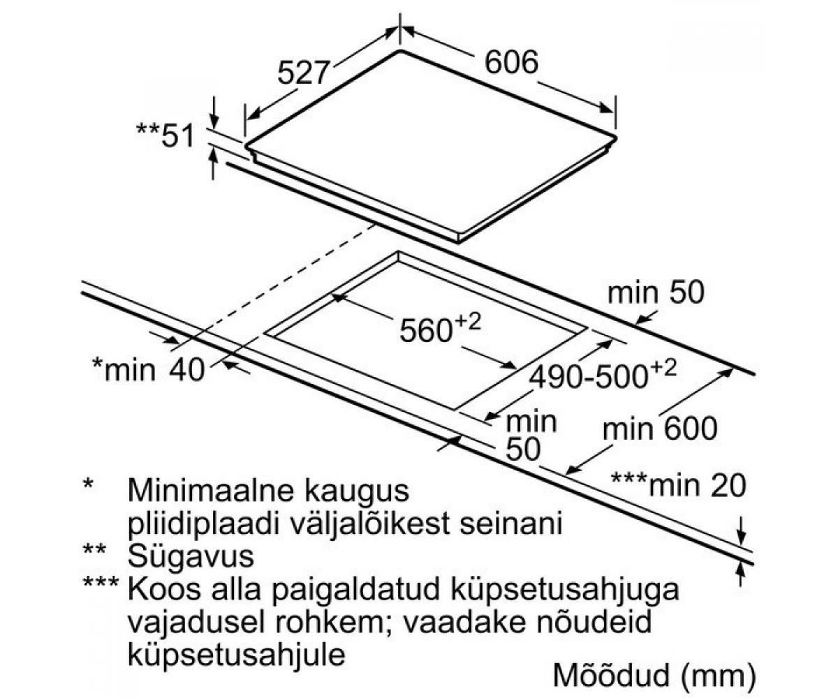 Сенсорная поверхность  PIF675DE3E:Чертеж 