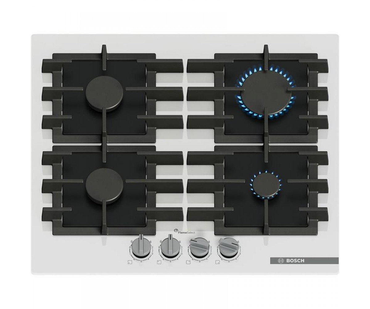 Варильна поверхня Bosch газова, 60см, чавун, білий BOSCH  PPP6A2I40R PPP6A2I40R