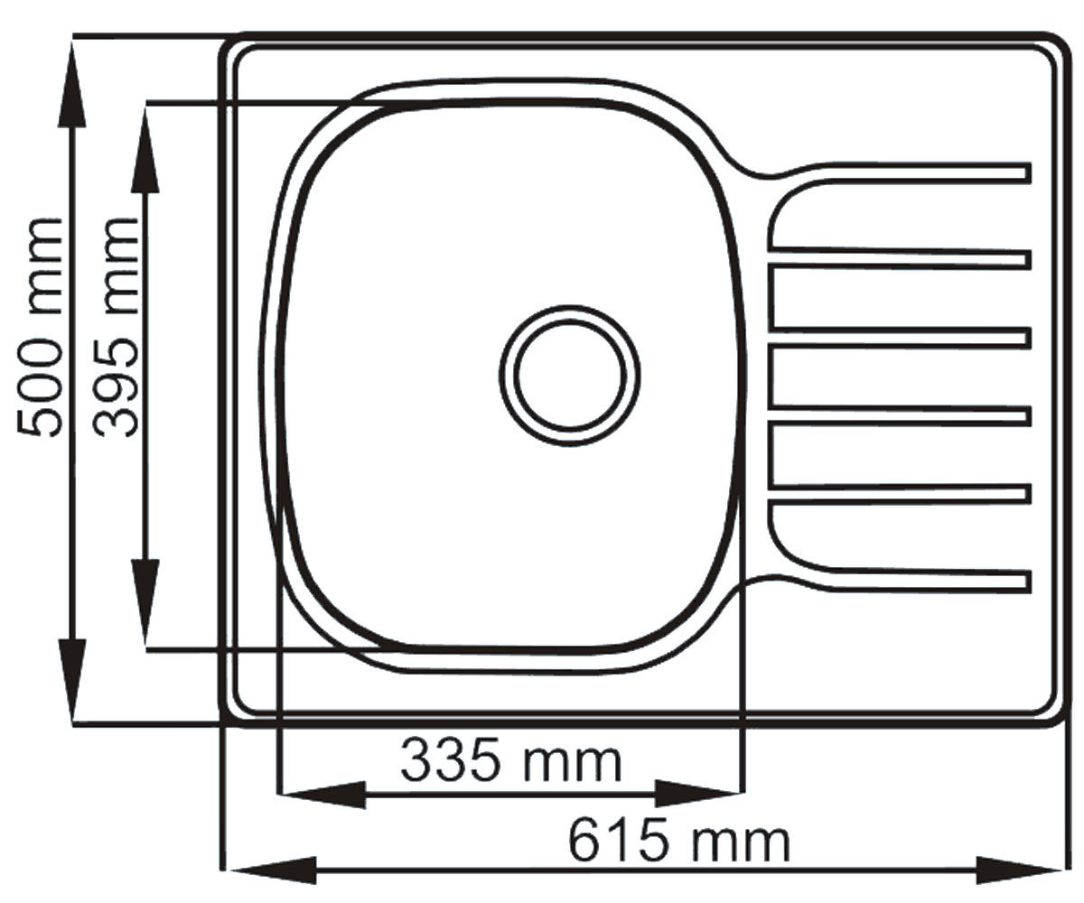 Кухонная мойка  PAVO PAVO 8M:Чертеж 