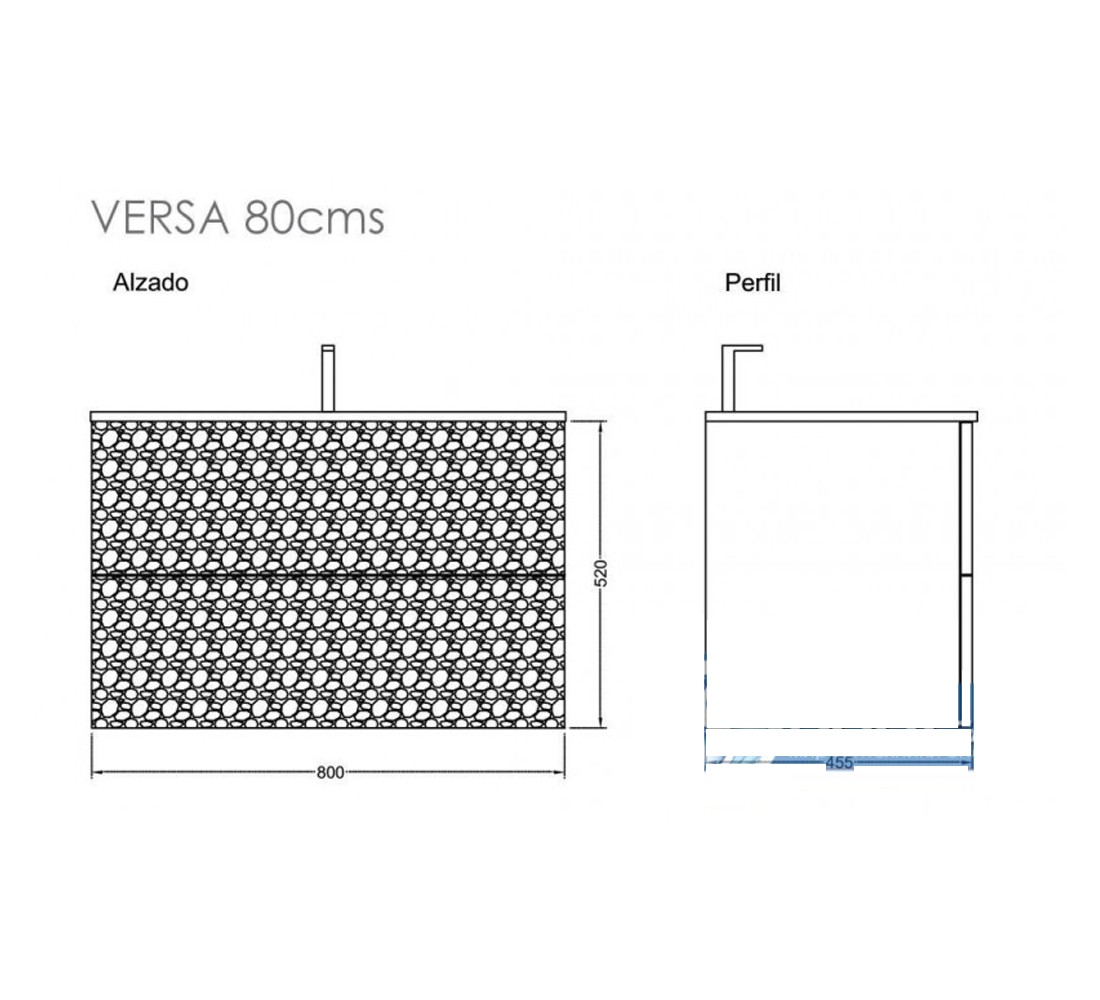Тумба под раковину  VERSA EG0180WD:Чертеж 