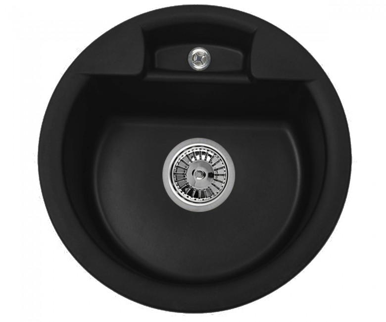 Кругла раковина 48 см BRETTA GRANIT ALASKA BLACK ALASKA BLACK