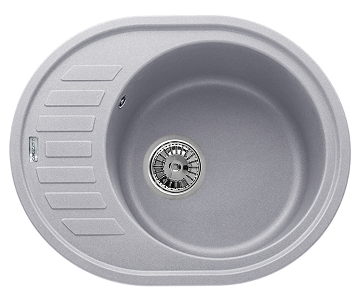 Мойка овальная 62 см BRETTA GRANIT  AVALON GRAY STONE AVALON GRAY STONE