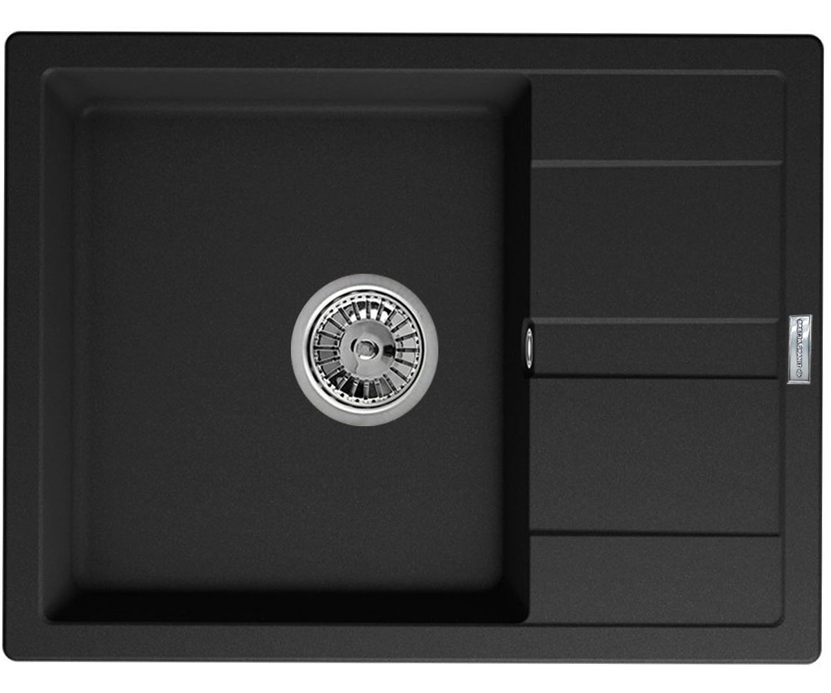 Мийка з крилом 65 см BRETTA GRANIT  CLASSIC BLACK METAL CLASSIC BLACK METAL