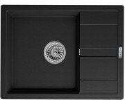 Мойка с крылом 65 см BRETTA GRANIT  CLASSIC BLACK METAL