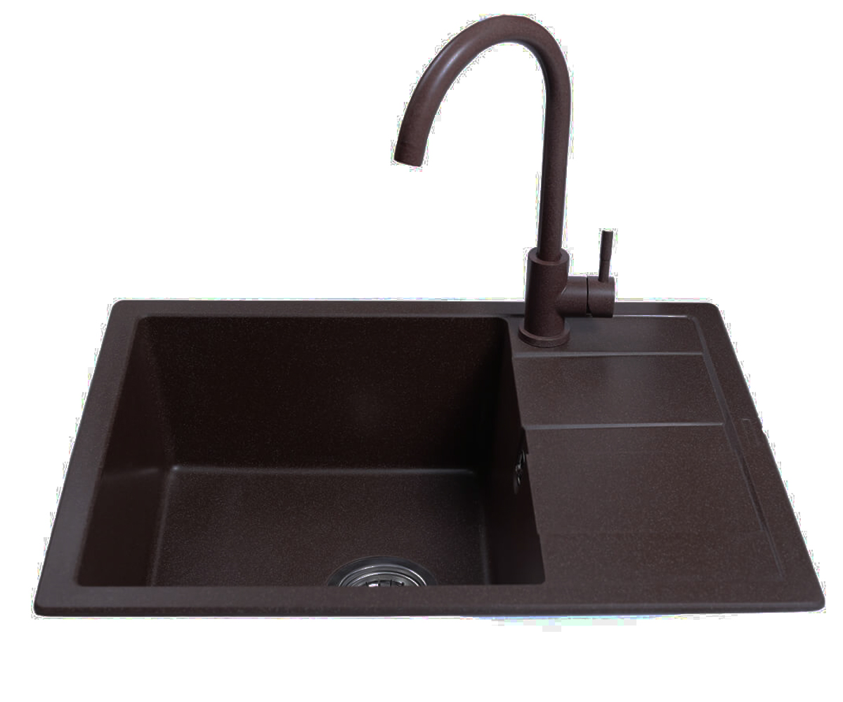 Мойка с крылом 65 см  CLASSIC BROWN:Фото 2