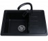 Раковина з крилом 62 см BRETTA GRANIT  COMPACT BLACK COMPACT BLACK