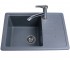Мойка с крылом 62 см BRETTA GRANIT  COMPACT GRAY METAL COMPACT GRAY METAL