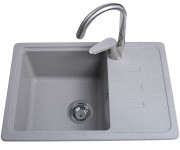 Раковина з крилом 62 см BRETTA GRANIT  COMPACT GRAY STONE