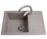 Мийка з крилом 62 см BRETTA GRANIT  COMPACT MOKKO