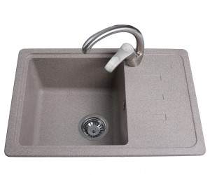 Мийка з крилом 62 см BRETTA GRANIT  COMPACT MOKKO