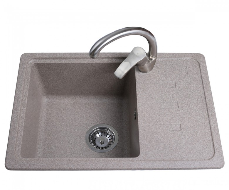 Мийка з крилом 62 см BRETTA GRANIT  COMPACT MOKKO COMPACT MOKKO