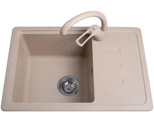 Раковина з крилом 62 см BRETTA GRANIT COMPACT COMPACT SAHARA