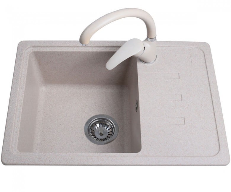 Раковина з крилом 62 см BRETTA GRANIT  COMPACT SANDY COMPACT SANDY