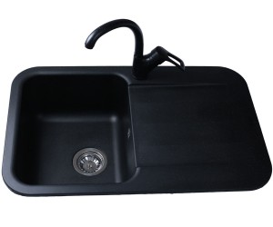 Реверсивна мийка BRETTA GRANIT  CRYSTAL BLACK