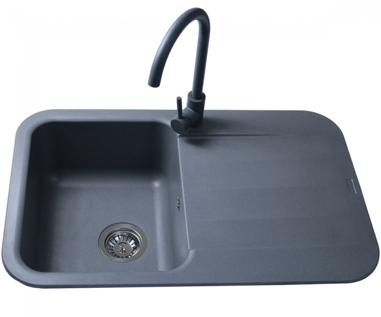 Мийка на стільницю BRETTA GRANIT  CRYSTAL GRAY METAL CRYSTAL GRAY METAL