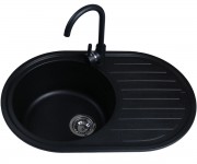 Мийка овальна 77 см BRETTA GRANIT ELIT ELIT BLACK