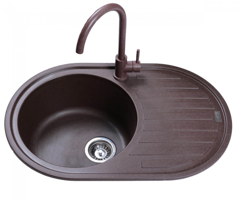 Мийка овальна 77 см BRETTA GRANIT ELIT BROWN ELIT BROWN