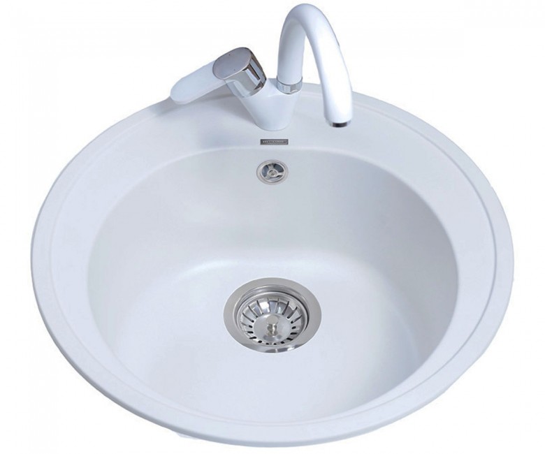 Мийка накладна BRETTA GRANIT  GENOVA WHITE GENOVA WHITE