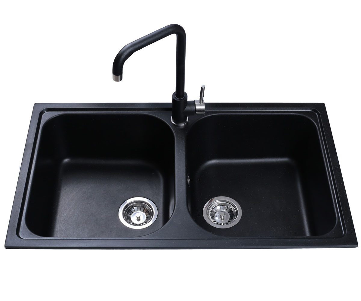 Мийка подвійна BRETTA GRANIT  LONGRAND BLACK LONGRAND BLACK