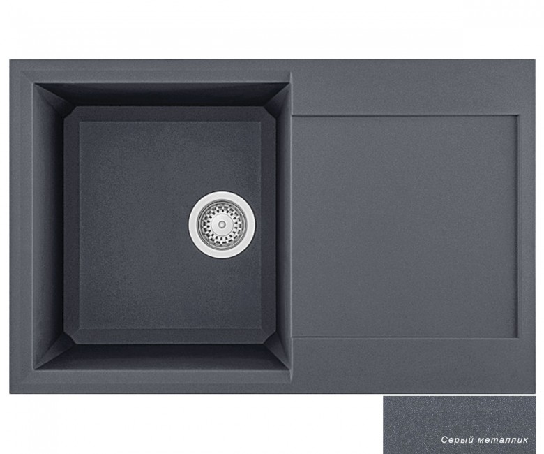 Мийка реверсивна BRETTA GRANIT  METRA GRAY METAL METRA GRAY METAL