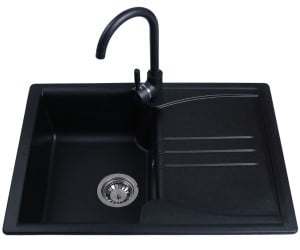 Мийка з крилом BRETTA GRANIT  NIAPOLI BLACK
