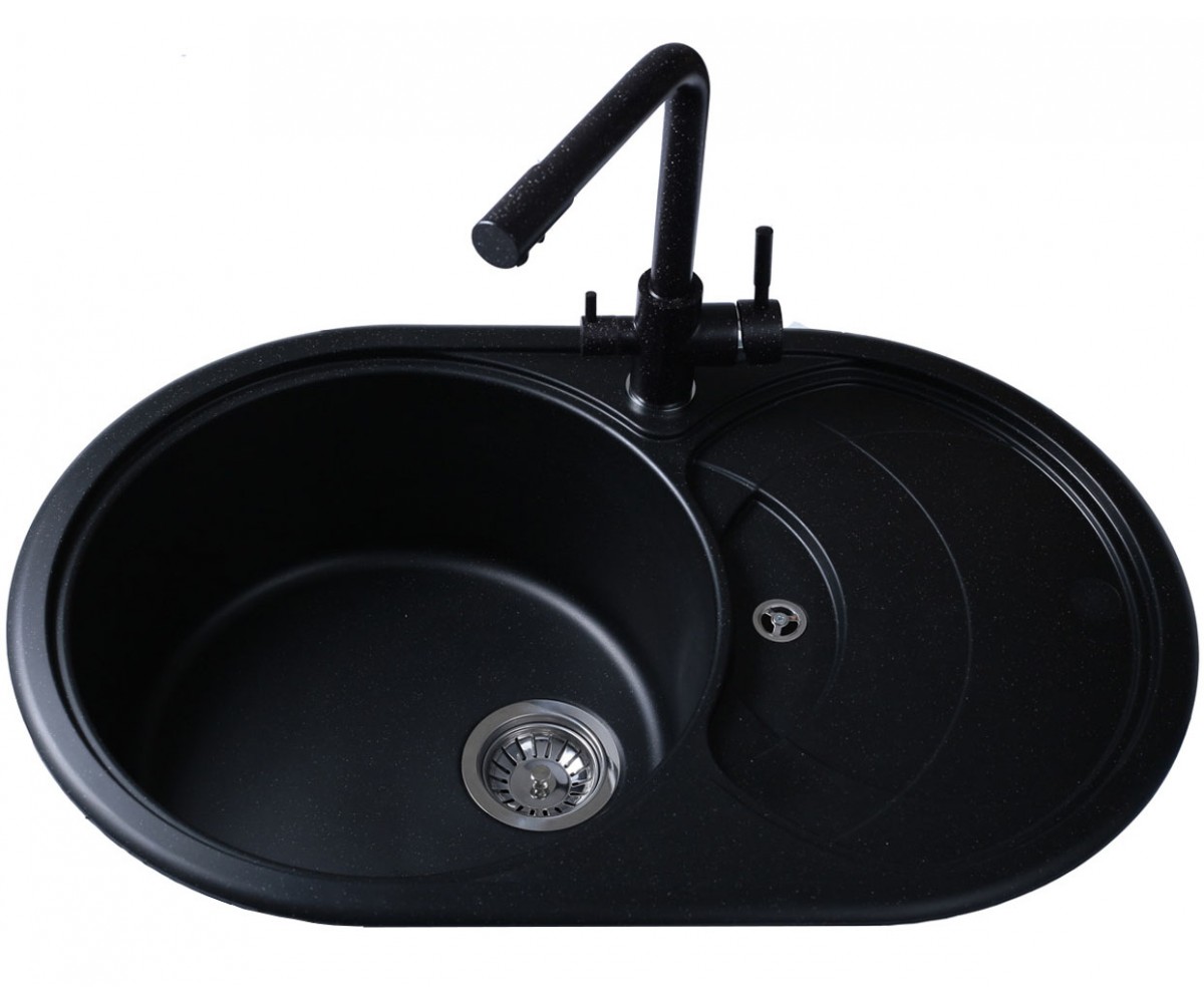 Мийка з крилом BRETTA GRANIT  PANAMERA BLACK PANAMERA BLACK