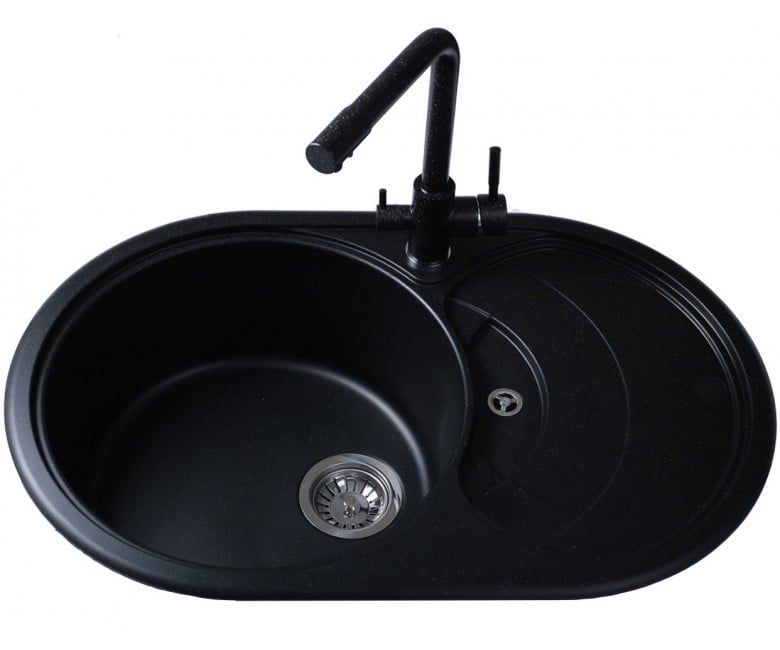 Мийка з крилом BRETTA GRANIT  PANAMERA BLACK PANAMERA BLACK