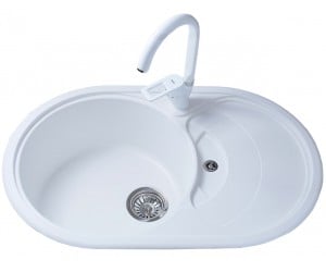 Мийка з крилом BRETTA GRANIT  PANAMERA WHITE