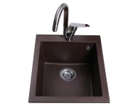Прямокутна раковина 41 см BRETTA GRANIT QUADRO BROWN