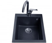 Мийка прямокутна 41 см BRETTA GRANIT QUADRO GRAFIT