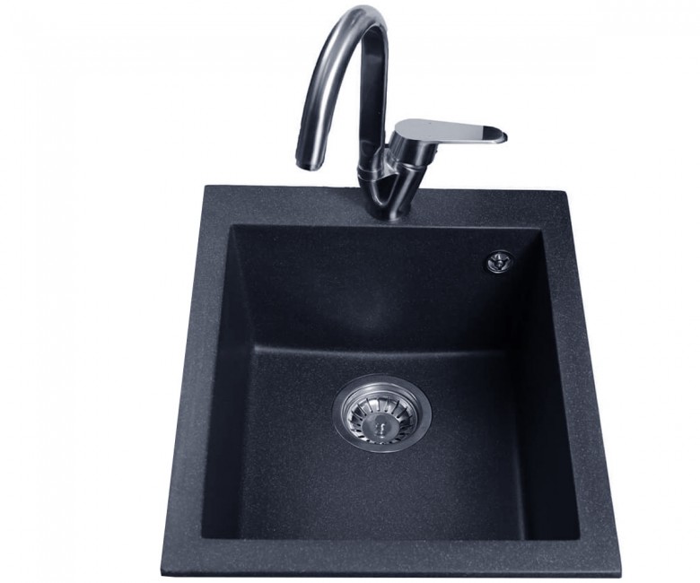 Мийка прямокутна 41 см BRETTA GRANIT QUADRO GRAFIT QUADRO GRAFIT