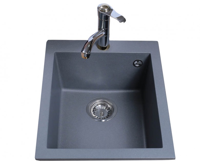 Прямокутна раковина 41 см BRETTA GRANIT QUADRO GRAY METAL QUADRO GRAY METAL