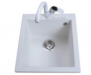 Мойка прямоугольная 41 см BRETTA GRANIT QUADRO QUADRO WHITE