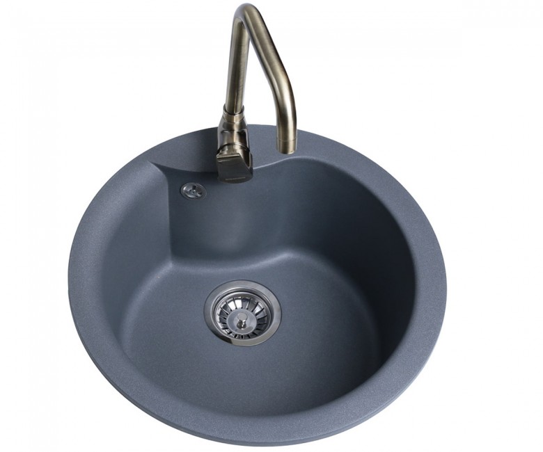 Кругла раковина 48 см BRETTA GRANIT RONDO GRAY METAL RONDO GRAY METAL