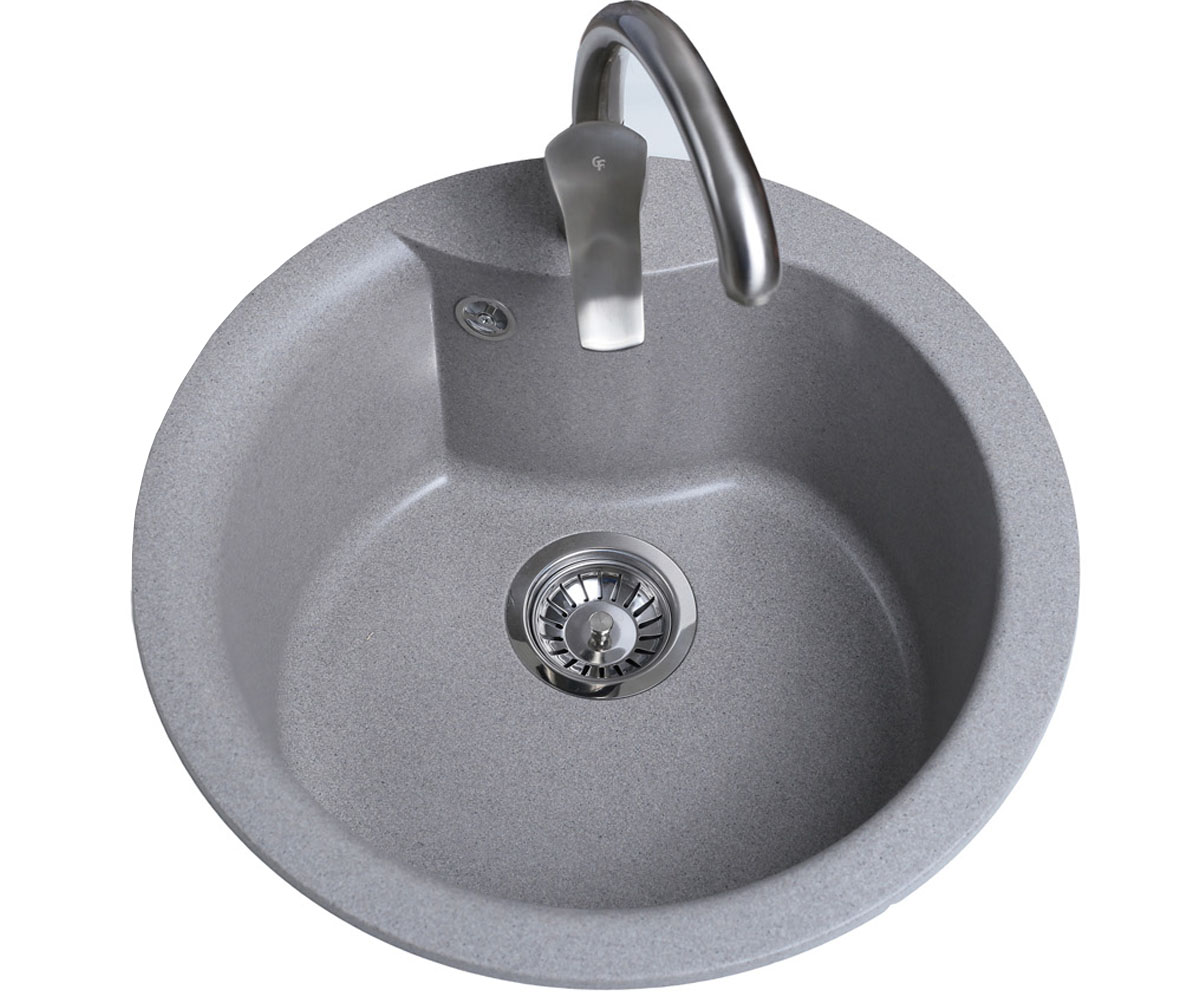 Кругла раковина 48 см BRETTA GRANIT RONDO GRAY STONE RONDO GRAY STONE