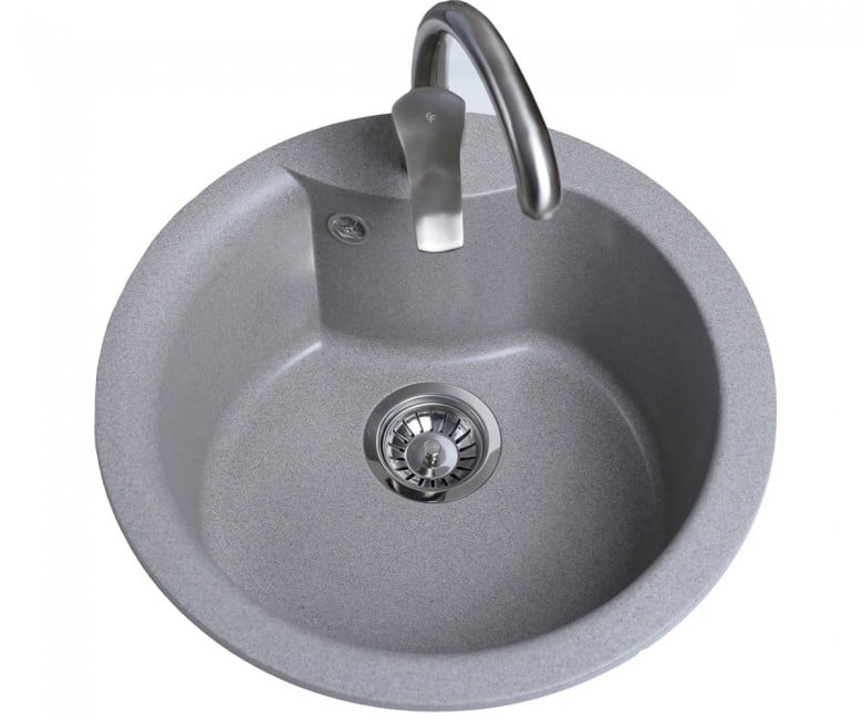 Кругла раковина 48 см BRETTA GRANIT RONDO GRAY STONE RONDO GRAY STONE