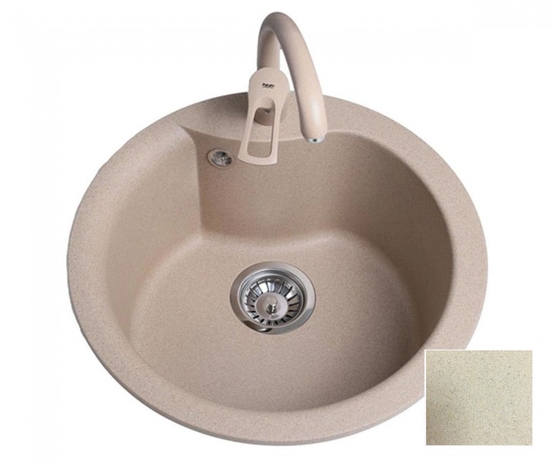 Кругла гранітна мийка BRETTA GRANIT  RONDO IVORY RONDO IVORY