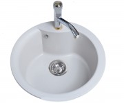 Кругла раковина 48 см BRETTA GRANIT RONDO RONDO PEARL