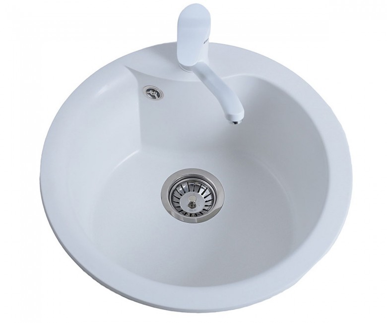 Кругла раковина 48 см BRETTA GRANIT RONDO WHITE RONDO WHITE