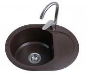Мийка овальна 60 см BRETTA GRANIT ROUND BROWN