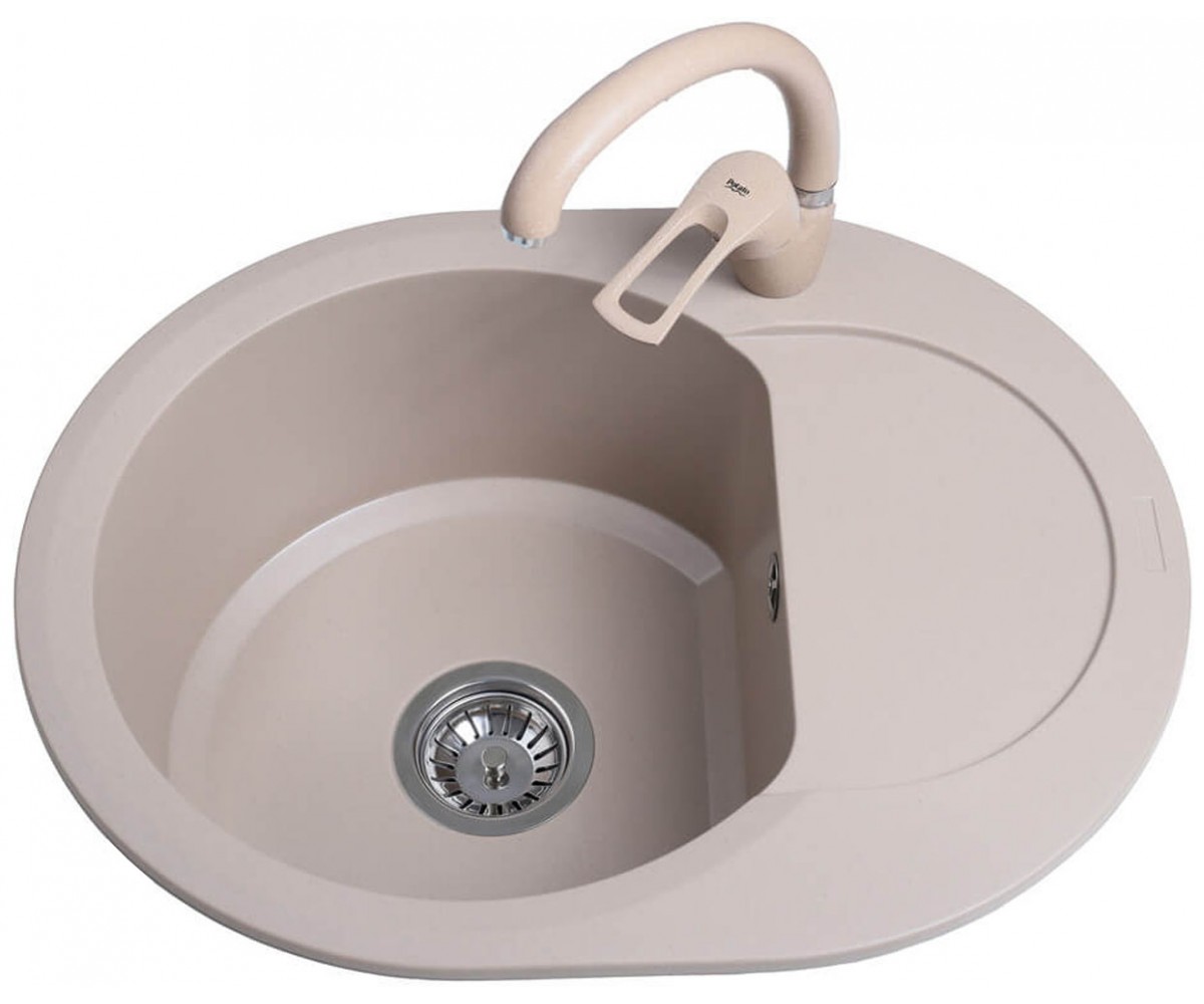Мойка овальная 60 см BRETTA GRANIT ROUND ROUND CARAMEL ROUND CARAMEL